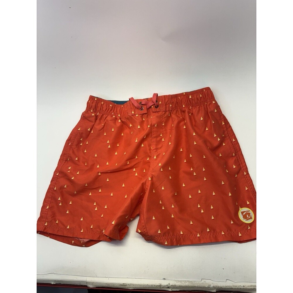 IslandHaze Swim Trunks Mens XXL Red Sailboat Print Lined Board Shorts